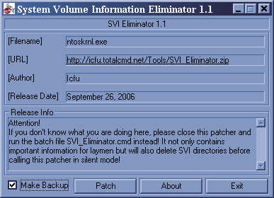System Volume Information Eliminator